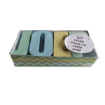 Naam in doosje - stoepkrijt